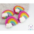 7x6cm Felt Rainbow with Cloud