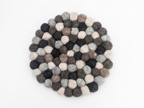 10cm Handmade Felt Ball Coaster Collection