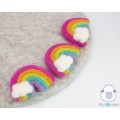 7x6cm Felt Rainbow with Cloud