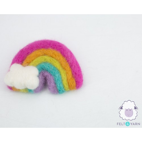 7x6cm Felt Rainbow with Cloud