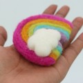 7x6cm Felt Rainbow with Cloud