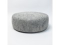Handcrafted Black Round Felt Pouf