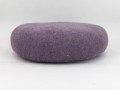 Handcrafted Black Round Felt Pouf