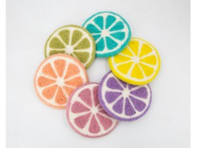 10cm Round Wool Felt Sheet Coaster Collection - Felt and Yarn
