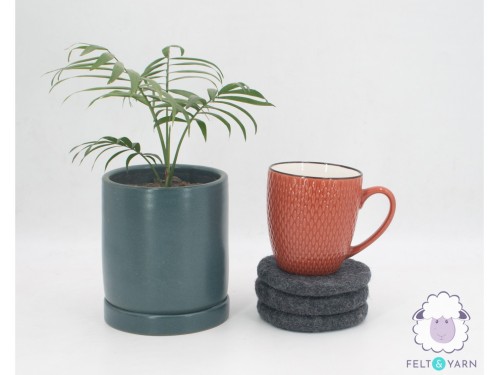 10cm Round Wool Felt Sheet Coaster Collection