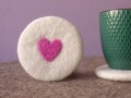 10cm Round Wool Felt Sheet Coaster Collection