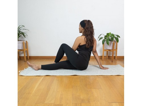 Wool & Hemp Yoga Mat – Natural, Non-Slip, Eco-Friendly