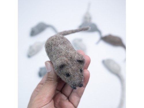9cm Wool Felt Mice - Felt Cat Toy