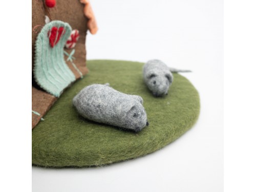 9cm Wool Felt Mice - Felt Cat Toy