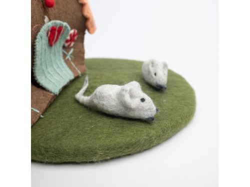 9cm Wool Felt Mice - Felt Cat Toy
