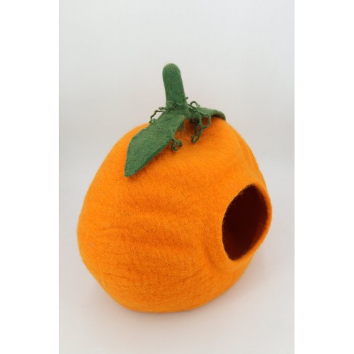 Pumpkin Felt Cat House
