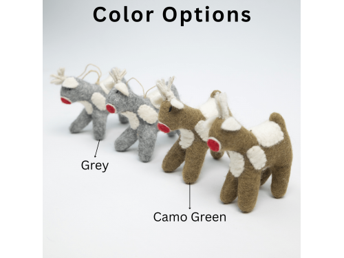 12cm Christmas Felt Rudolph Ornament