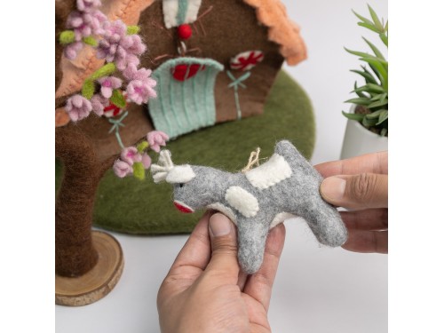 12cm Christmas Felt Rudolph Ornament