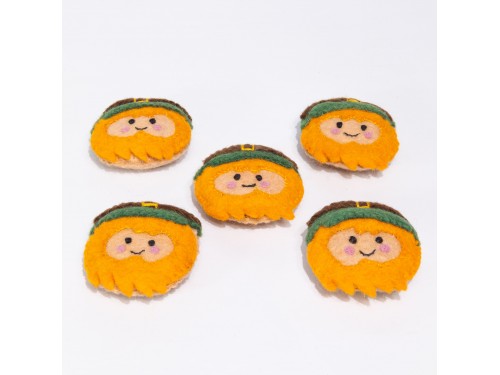 7cm Felt Stitched Leprechaun Head