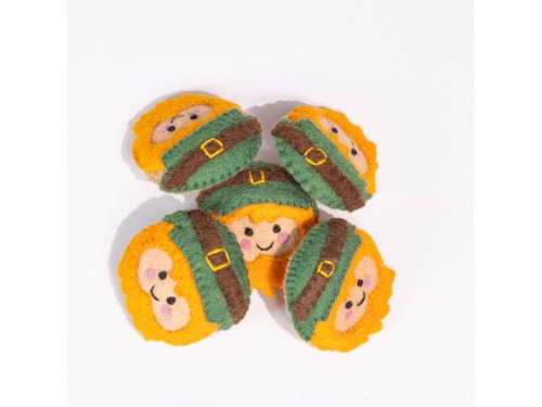 7cm Felt Stitched Leprechaun Head