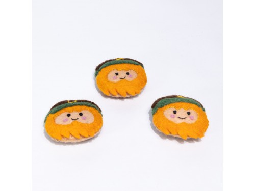 7cm Felt Stitched Leprechaun Head