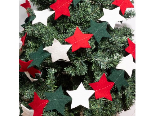 Handmade Wool Felt Christmas Star Garland
