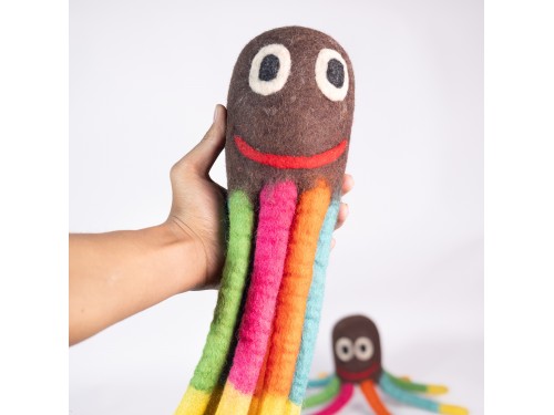 30 cm Wool Felt Octopus Dog Toy