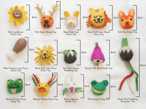 Wholesale Wool Felt Pet Toy Assortment Bundle