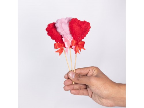 Handmade Stitched Felt Heart Wand
