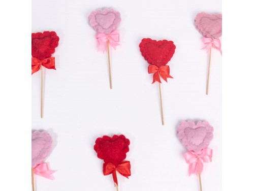 Handmade Stitched Felt Heart Wand