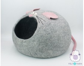 Cute Mouse Felt Cat House
