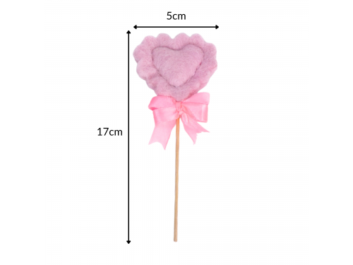 Handmade Stitched Felt Heart Wand