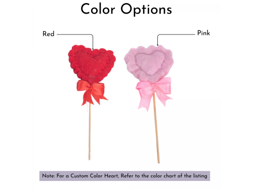 Handmade Stitched Felt Heart Wand