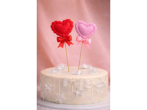 Handmade Stitched Felt Heart Wand