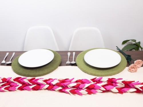 6ft Handmade Seasonal Felt Leaf Garland