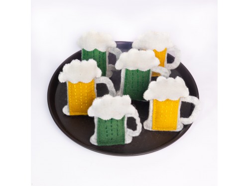 Handmade Felt Beer Mug Ornament