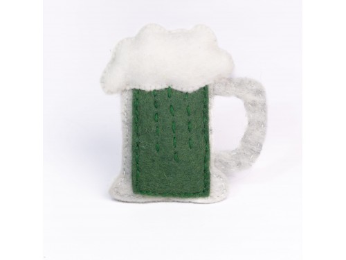 Handmade Felt Beer Mug Ornament