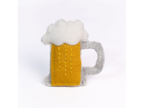 Handmade Felt Beer Mug Ornament
