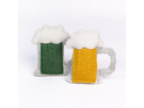 Handmade Felt Beer Mug Ornament
