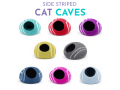 Side Striped Wool Felt Cat Cave Collection - Felt and Yarn