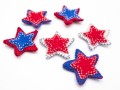 4th of July Wool Felt Stitched Stars