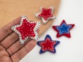 4th of July Wool Felt Stitched Stars