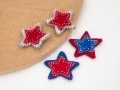 4th of July Wool Felt Stitched Stars