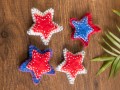 4th of July Wool Felt Stitched Stars
