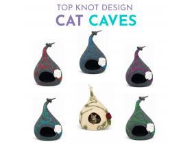 Wholesale Top Knot Design Wool Felt Cat Cave - Felt and Yarn