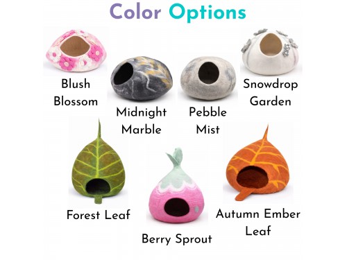 Wholesale Floral Design Wool Felt Cat Caves