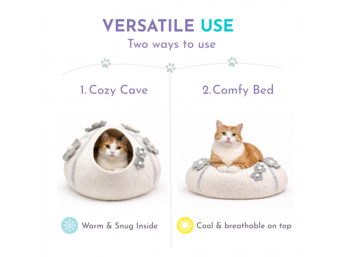 Wholesale Floral Design Wool Felt Cat Caves