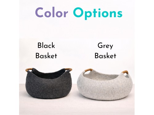 Wholesale Basket Design Wool Felt Cat Bed