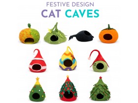 Wholesale Festive Wool Felt Cat Caves - Felt and Yarn
