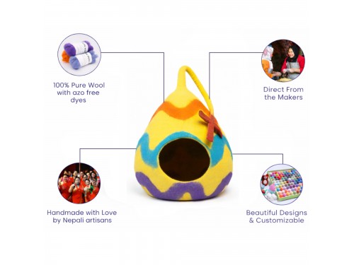 Wholesale Festive Wool Felt Cat Caves