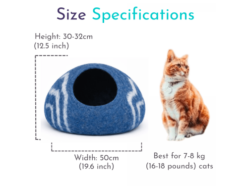 Wholesale Side Striped Wool Felt Cat Caves