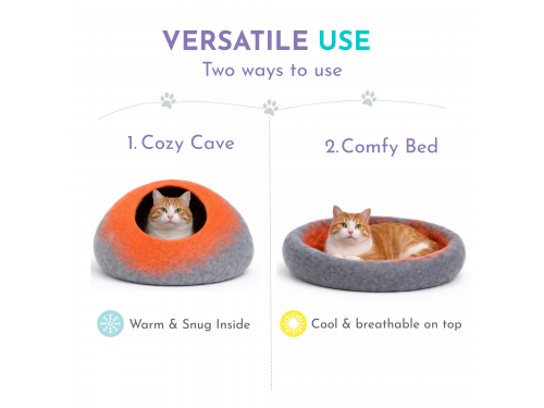 Wholesale Gradient Wool Felt Cat Cave