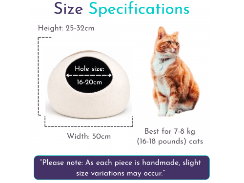 Unique Striped Wool Felt Cat Cave – Sample