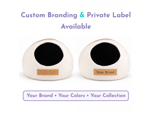 Unique Striped Wool Felt Cat Cave – Sample