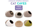 Unique Striped Wool Felt Cat Cave – Sample